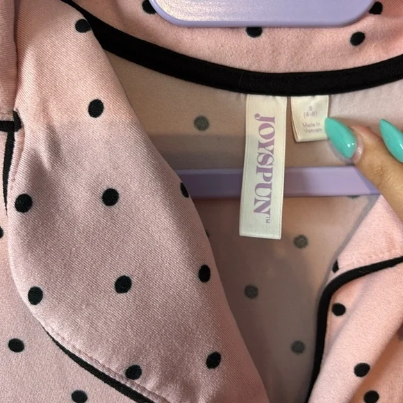 Pink Polka Dot Pajama Set - Picture 2 of 4